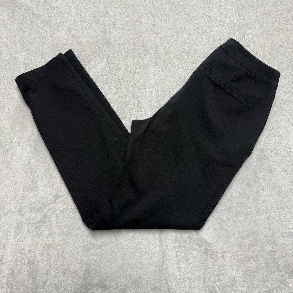 American Giant Black Ponte Straight Leg Pants Womens Size 2 Made in USA Office